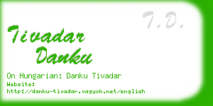 tivadar danku business card